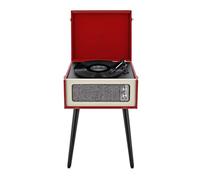 AVCOM Standing Three Speed Record Player Bluetooth Turntable with Built-in Speakers and Detachable Legs, Red