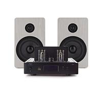 AVCOM Vintage Style Amplifier with 5" Passive Speakers White