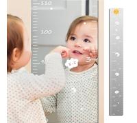 AVCULT Growth Chart Mirror For Kids, Height Ruler With Stickers,Fodable Height Measurement Ruler For Wall, Shatterproof Acrylic Full Body Measurement,Nursery Bedroom Playroom Wall Decor (Color : C)