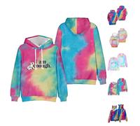 AVCULT I Am Ken Enough Hoodie Fluffy, y2k Zip up Sweatshirts Tie Dye, Unisex Color Block Pullover, Letter Print Unisex Sweater Y2k, 3D Printed Plus Size Long Sleeve Drawstring Hooded