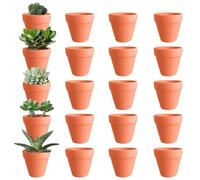 AVCXEC Clay Pots Small, Pack of 20 Terracotta Pots, 6.5 x 6 cm Small Clay Pots for Crafts, Clay Pot Flower Pot with Drainage Hole, Small Flower Pot for Plants, Terracotta Succulent Pots, Crafts