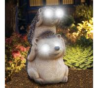AVCXEC Hedgehog Solar Garden Ornaments, Waterproof LED Garden Solar Ornaments Outdoor, Garden Ornaments Outdoor Solar Statues, Animals Climbing Solar Lights, Garden Hedgehog Statue for Home Yard Lawn