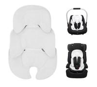 AVCXEC Universal Pushchair Reducer, Universal Pushchair Seat Reducer, Seat Reducer, Comfortable and Breathable, for Body and Head Support (White)