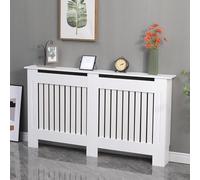 AVD Designs Small Medium Large MDF White Grey Unfinished Vertical Slats Radiator Cover (Large White)
