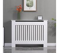 AVD Designs Small Medium Large MDF White Grey Unfinished Vertical Slats Radiator Cover (Medium White)