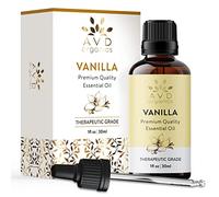 AVD Organics Vanilla Essential Oil 30ml - 100% Pure & Natural, Premium Therapeutic Grade Vanilla Oil for Skin, Aromatherapy, Diffuser & Relaxation - 1 fl oz