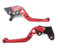 avdb -Moto Pair of Adjustable Folding Levers Fit Ducati Monster 900 S IE 2000-2002, 1000 Monster M1000 2002-2005, 1000 Monster S2R M1000 2005-2008 (Red/Black)