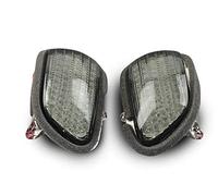 aVDB-moto Pair of Front Turn Signals compatible with HONDA GL 1800 GOLDWING 2001-2017, GOLDWING 1800 F6B / BAGGER 2013-2018 (Dark Smoke - Halogen Bulb)