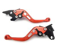 avdb -moto Pair of Short Levers Compatible with CB919 Hornet 900 2002-2007 (Orange/Black)