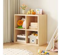 Avdnrya Cube Storage Unit - Solid Wooden Bookcase with Open Shelving and Back Plate, Anti-Dumping Design for Office, Bedroom, Living Room, Kids Room, Easy to Install