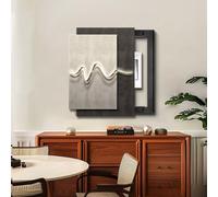 Avdnrya Decorative Electrical Panel Cover with Silent Sliding Rail, Waterproof Fuse Box Cover for Wall Mounting, Thickened Design to Conceal Electric Meter