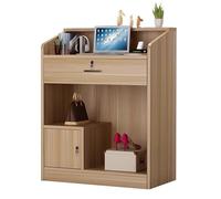 Avdnrya Reception Desk with Lockable Drawer for Office Beauty Salon Lobby, Retail Checkout Counter, Modern Front Counter Design