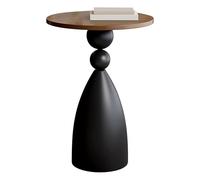 Avdnrya Small Coffee Table, Modern Metal Round Side Table, Accent Pedestal Table for Living Room and Bedroom