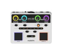 AVE-100 Vocal Effects Processor, Vocal Harmonizer with Pitch Correction, Harmony, Reverb & Delay, Key Detection, Anti-Feedback, Loop Recorder, 48V Phantom Power for Singers, Live Performance & Record