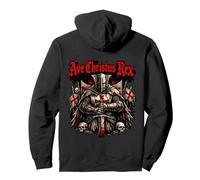 AVE CHRISTUS REX - Christian Catholic Templar Pullover Hoodie