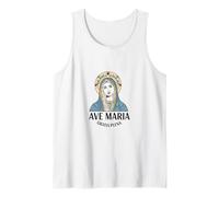 Ave Maria Gratia Plena - Blessed Virgin Mary Sacred Heart Tank Top