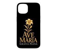 Ave Maria Gratia Plena Catholic Our Lady Lily Faith Case for iPhone 13