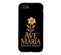 Ave Maria Gratia Plena Catholic Our Lady Lily Faith Case for iPhone SE (2020) / 7/8