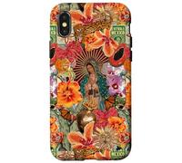 Ave Maria Mosaic Catholic Collage Mexican Floral Aesthetic Case for iPhone X/XS