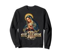 Ave Maria Schubert Latin Mass Blessed Mother Mary Catholic Sweatshirt