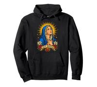 Ave Maria Virgin Mary Catholic Heart Pullover Hoodie