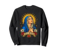 Ave Maria Virgin Mary Catholic Heart Sweatshirt
