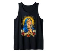 Ave Maria Virgin Mary Catholic Heart Tank Top