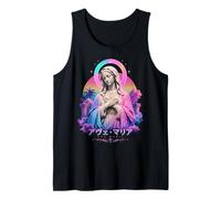 Ave Maria Virgin Mary Vaporwave Statue Art Studio Design Tank Top