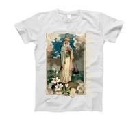 Ave Maris Stella Lady Blessed Mother Mary Latin Catholic Workwear Crew Neck Sport Tops Casual Tee for Working Running Lounge S