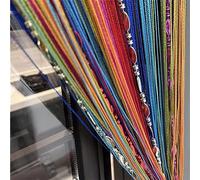 ave split 100cmX200cm Decorative Door String Curtain Beads Wall Panel Fringe Window Room Divider Blind for Wedding Coffee House Parts Door Divider Beads Tassel Screen Decoration (Colorfull 25)