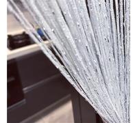 ave split Decorative Door String Curtain Wall Panel Fringe Window Panel Drapes Room Divider Blind Divider Tassel Screen Home 100cm*200cm (white1)