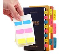 AVECMOI 420Pieces Adhesive Index Tabs, 3 Sizes Candy Colors Post-it, File Tabs Flags Colored Reading Tabs Page Markers for Binder, Book, Paper, Note, Filer Folder