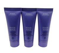 Aveda Blonde Revival Purple Toning Shampoo 3 X 40ML Strengthens Hair New F1