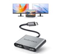 avedio links 4K@60Hz USB C to Dual HDMI Adapter, 4K HDMI Splitter Extended Display for Dual Monitors Support Dual 4K@30Hz, Type C to HDMI Adapter Compatible for Thunderbolt 3, USB C 3.1/3.0