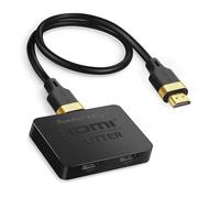avedio links 8K HDMI Splitter 1 in 2 Out with 4ft 8K HDmi Cable, 4K@120Hz HDMI 2.1 Splitter for Dual Monitors, Support HDCP2.3, VRR, ALLM, Dol-by Vision,Atmos, 48Gbps Mirror Only(Not Extend)