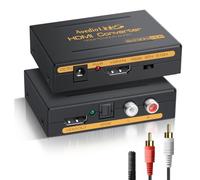 avedio links HDMI Audio Extractor 4K@30Hz Optical & 3.5mm Output, HDCP 1.4 | HDMI to Digital optical SPDIF/Toslink + analog RCA L/R out;Dolby Digital/DTS Passthrough, CEC