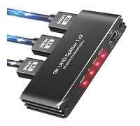 avedio links HDMI Splitter 1 in 2 Out, 8K@60HZ HDMI Splitter for Dual Monitors, 2 Port HDmi 2.1 splitter 4K 120HZ for Gaming Support 48Gbps, HDCP 2.3, RGB 4:4:4 (Mirror Only, Not Extend)