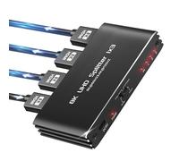 avedio links HDMI Splitter 1 in 3 Out, 8K@60Hz HDmi 2.1 splitter 1 in 3 Out Simultaneously, 4K@120Hz HDMI Splitter 1 to 3 Monitors (Only Copy Input Screen) Supports 48Gbps, HDCP 2.3, RGB 4:4:4
