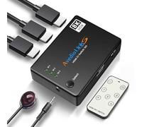 avedio links HDMI Switch 4K@120Hz, HDMI2.1 Switch 3 in 1 Out with Remote, 8K@60Hz HDMI Switch Selector Box, Support 48Gbps, HDCP 2.3, HDR 10+, 1080P@240Hz for Xbox PS5 Roku