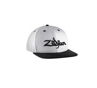 Avedis Zildjian Company Zildjian White 6 Panel Snapback Hat, One-Size Fits Most Adults, White, One size