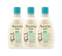 Aveeno Baby Aveeno Kids 2-in-1 Shampoo & Conditioner, Hydrating Shampoo and Conditioner, Oat Extract Gentle Scent, 12 fl. oz (Pack of 3)