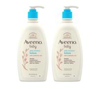 Aveeno Baby Daily Moisture Body Lotion, Fragrance-Free, 18 fl oz, 2 Pack | Baby Lotion Deeply Moisturizes Skin, Suitable for Sensitive Skin, Formulated Nourishing Oat, Hypoallergenic