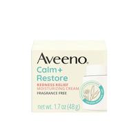 Aveeno Creme hidratante Calm + Restore Redness Relief, creme facial diário para pele sensível acalma instantaneamente e acalma a aparência de vermelhidão, sem fragrância e hipoalergênico, 48 g
