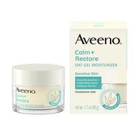 Aveeno Calm + Restore Oat Gel Facial Care for Sensitive Skin, Lightweight Gel Cream Face Care with Prebiotic Oat and Fever Care, Hypoallergenic, Fragrance and Paraben Free, 50 ml