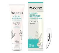 Aveeno Calm+ Restore Oat Rich Balm for Sensitive Skin, 50ml with Cosmetic Spatula | Dry to Very Dry Skin Moisturiser & Skin Soothing Balm