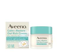 Aveeno Calm + Restore Oat Rich Cream 50ml for Dry to Very Dry Sensitive Skin, Provides 48 Hour Hydration, Soothes Irritation, and Supports Skin Barrier Repair