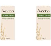 Aveeno Cream, With Colloidal Oatmeal, Actively Moisturises Dry & Sensitive Skin, Regular Use Hydrates the Skin, Suitable For Adults & Also Babies From 3 Months, 300ml (Pack of 2)