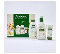 AVEENO Daily Moisturising Gift Set with Body Wash 300ml, Body Lotion 300ml and Hand Cream 75ml, Sensitive Skin Gift, 3-Step Skincare Regime,