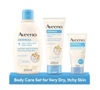 Aveeno Dermexa 3-Step Skincare Bundle, Nourishing Set with Emollient Body Wash (300ml), Body Lotion (200ml), and Skin Balm (75ml), Soothing and Protecting Effect for Dry, Itchy, and Sensitive Skin