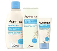 Aveeno Dermexa 3-Step Skincare Set, Nourishing Skincare Bundle with Emollient Body Wash, Lotion, and Skin Balm, Soothing and Protecting Effect for Very Dry, Itchy Skin, Suitable for Sensitive Skin